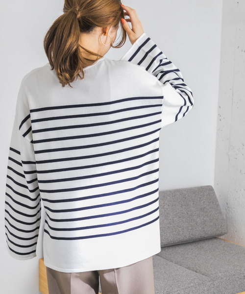 URBAN RESEARCH（アーバンリサーチ）の「パネルボーダーニットプルオーバー（ニット/セーター・レディース・ホワイト系その他/イエロー系その他・FREE）」の20枚目の写真