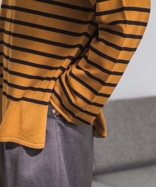 URBAN RESEARCH（アーバンリサーチ）の「パネルボーダーニットプルオーバー（ニット/セーター・レディース・ホワイト系その他/イエロー系その他・FREE）」の6枚目の写真