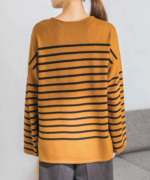 URBAN RESEARCH（アーバンリサーチ）の「パネルボーダーニットプルオーバー（ニット/セーター・レディース・ホワイト系その他/イエロー系その他・FREE）」の16枚目の写真