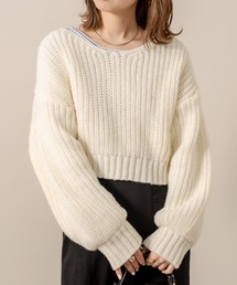 mline | [mline] WEB限定  2WAYリボンショートニット(ニット/セーター)