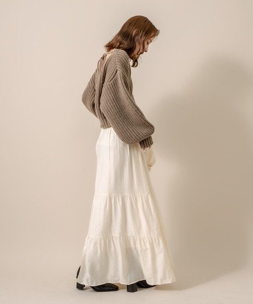 mline（エムライン）の「[mline] WEB限定  2WAYリボンショートニット（ニット/セーター・レディース・ベージュ/ブラウン/アイボリー・FREE）」の21枚目の写真
