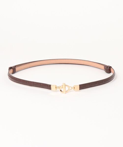 earth music&ecology（アースミュージックアンドエコロジー）の「型押しフックベルト＊（ベルト・レディース・ブラック/ダークブラウン/ピンク・FREE）」の2枚目の写真