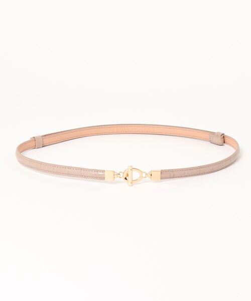 earth music&ecology（アースミュージックアンドエコロジー）の「型押しフックベルト＊（ベルト・レディース・ブラック/ダークブラウン/ピンク・FREE）」の3枚目の写真