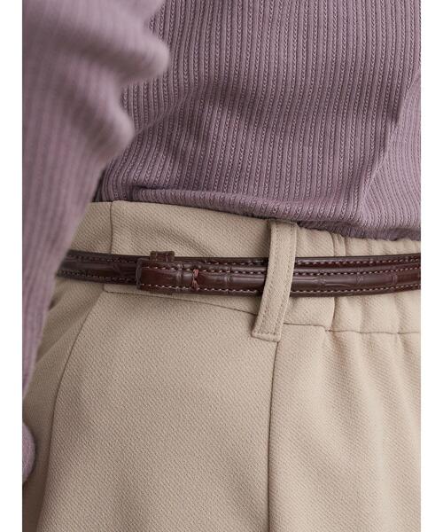 earth music&ecology（アースミュージックアンドエコロジー）の「型押しフックベルト＊（ベルト・レディース・ブラック/ダークブラウン/ピンク・FREE）」の8枚目の写真