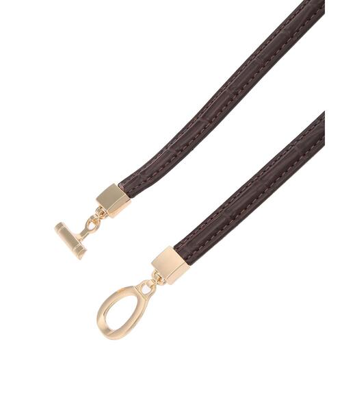 earth music&ecology（アースミュージックアンドエコロジー）の「型押しフックベルト＊（ベルト・レディース・ブラック/ダークブラウン/ピンク・FREE）」の13枚目の写真