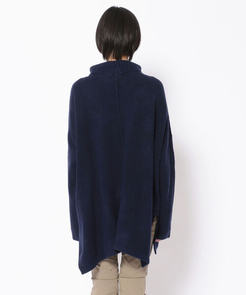 AVIREX（アヴィレックス）の「KNIT SOFT TURTLE WITH EMBLEM/ ニットソフトタートル ウィズエンブレム（ニット/セーター・レディース・グレー/ネイビー・FREE）」の4枚目の写真