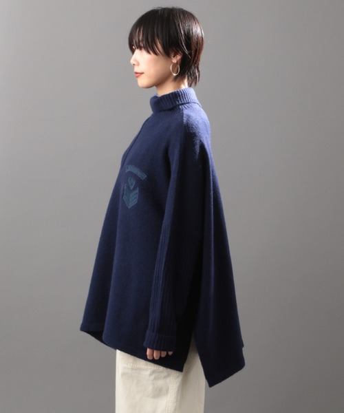 AVIREX（アヴィレックス）の「KNIT SOFT TURTLE WITH EMBLEM/ ニットソフトタートル ウィズエンブレム（ニット/セーター・レディース・グレー/ネイビー・FREE）」の22枚目の写真