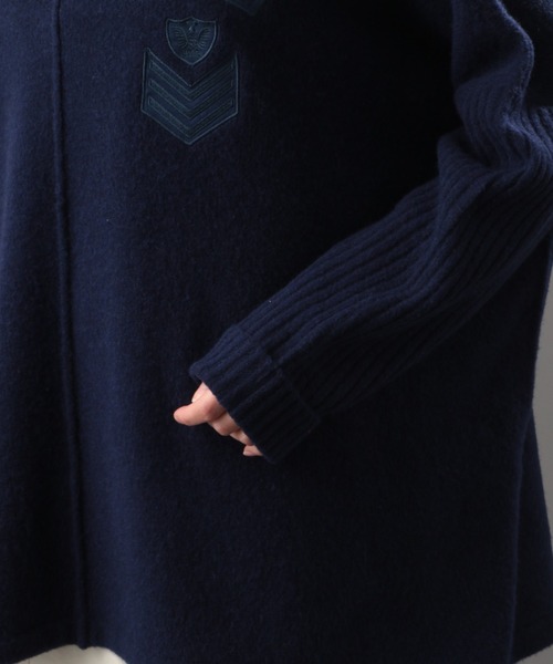 AVIREX（アヴィレックス）の「KNIT SOFT TURTLE WITH EMBLEM/ ニットソフトタートル ウィズエンブレム（ニット/セーター・レディース・グレー/ネイビー・FREE）」の18枚目の写真