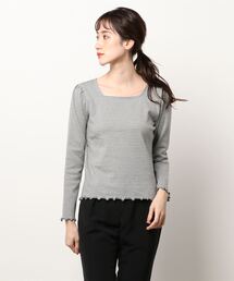 flower | スクエアボーダートップ(Tシャツ/カットソー)