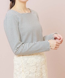 flower | スクエアボーダートップ(Tシャツ/カットソー)