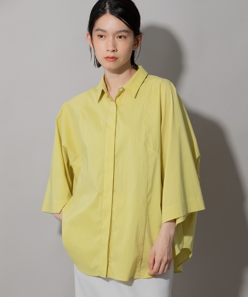 Munich(ミューニック)の「ヴィンテージブロードワイドスリーブシャツ(シャツ/ブラウス・レディース・ホワイト/ブラック/ベージュ/イエロー・FREE)」の1枚目の写真