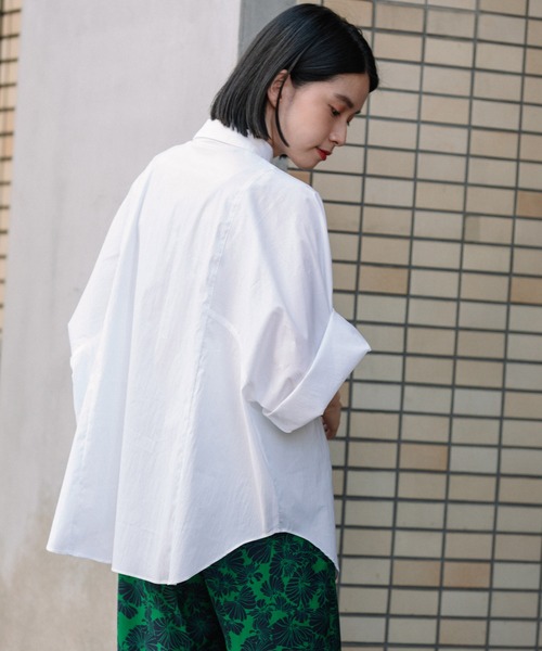 Munich(ミューニック)の「ヴィンテージブロードワイドスリーブシャツ(シャツ/ブラウス・レディース・ホワイト/ブラック/ベージュ/イエロー・FREE)」の7枚目の写真