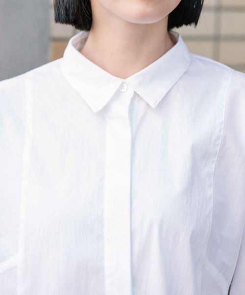 Munich(ミューニック)の「ヴィンテージブロードワイドスリーブシャツ(シャツ/ブラウス・レディース・ホワイト/ブラック/ベージュ/イエロー・FREE)」の8枚目の写真