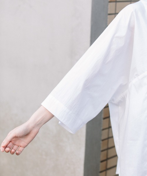 Munich(ミューニック)の「ヴィンテージブロードワイドスリーブシャツ(シャツ/ブラウス・レディース・ホワイト/ブラック/ベージュ/イエロー・FREE)」の11枚目の写真