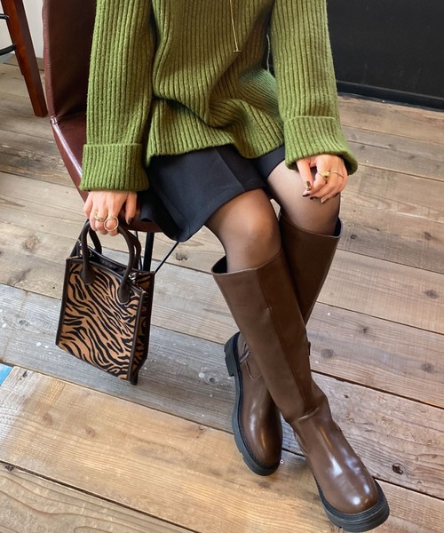 archives(アルシーヴ)の「ストレッチギャバハーフパンツ(その他パンツ・レディース・グリーン/ブラック/モカ・MEDIUM)」の8枚目の写真