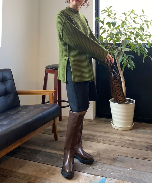 archives(アルシーヴ)の「ストレッチギャバハーフパンツ(その他パンツ・レディース・グリーン/ブラック/モカ・MEDIUM)」の12枚目の写真