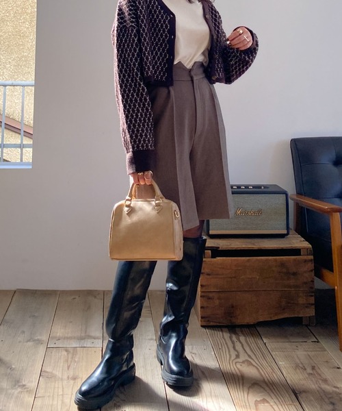 archives(アルシーヴ)の「ストレッチギャバハーフパンツ(その他パンツ・レディース・グリーン/ブラック/モカ・MEDIUM)」の16枚目の写真