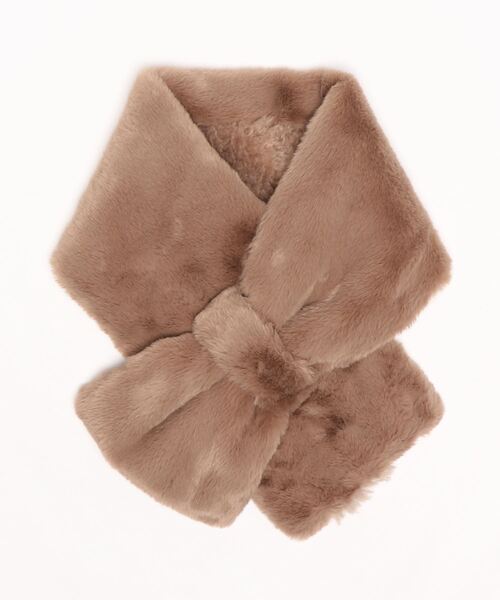 Green Parks(グリーンパークス)の「・キリカエエコファーティペット*(ストール/ショール・レディース・ブラック/ブラウン/アイボリー・FREE)」の1枚目の写真