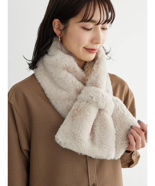 Green Parks(グリーンパークス)の「・キリカエエコファーティペット*(ストール/ショール・レディース・ブラック/ブラウン/アイボリー・FREE)」の8枚目の写真