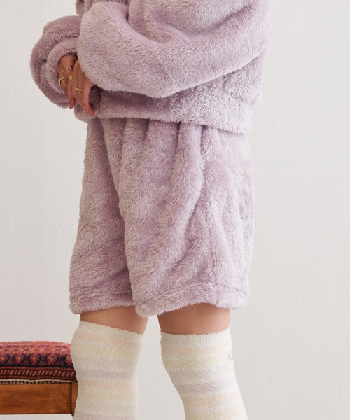 BONbazaar（ボンバザール）の「シェルパフリースワンマイルショートパンツ（その他パンツ・レディース・バイオレット/ブラック・FREE）」の3枚目の写真