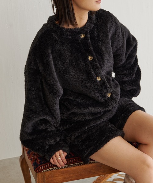 BONbazaar（ボンバザール）の「シェルパフリースワンマイルショートパンツ（その他パンツ・レディース・バイオレット/ブラック・FREE）」の8枚目の写真