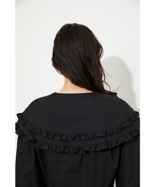 rienda（リエンダ）の「ダブルビッグカラーブラウス（シャツ/ブラウス・レディース・ブラック/グレー/ベージュ/ホワイト・FREE）」の18枚目の写真