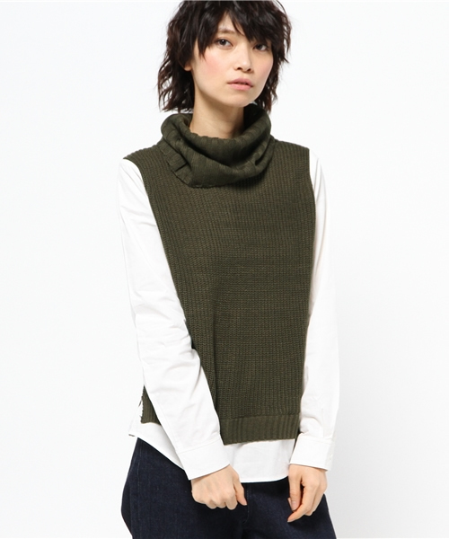 Chico（チコ）の「オフタートル重ね着TOPS（ニット/セーター・レディース・ブラック/ダークグリーン/ホワイト/グレー・FREE）」の16枚目の写真