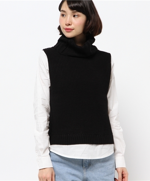 Chico（チコ）の「オフタートル重ね着TOPS（ニット/セーター・レディース・ブラック/ダークグリーン/ホワイト/グレー・FREE）」の17枚目の写真