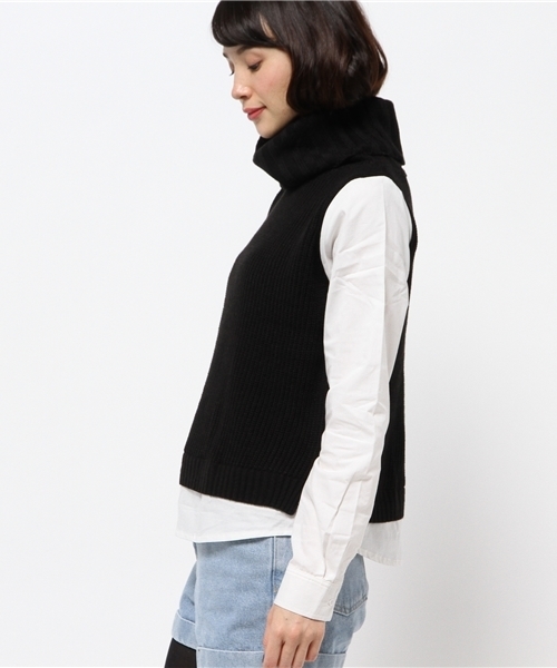 Chico（チコ）の「オフタートル重ね着TOPS（ニット/セーター・レディース・ブラック/ダークグリーン/ホワイト/グレー・FREE）」の18枚目の写真