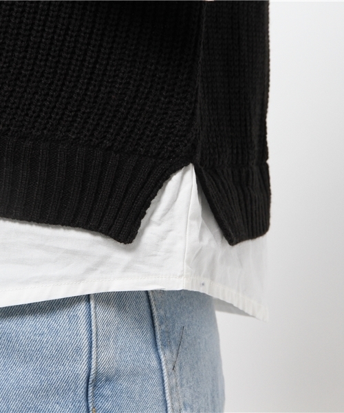 Chico（チコ）の「オフタートル重ね着TOPS（ニット/セーター・レディース・ブラック/ダークグリーン/ホワイト/グレー・FREE）」の12枚目の写真