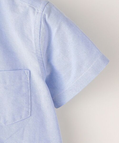SHIPS（シップス）の「SHIPS KIDS:オックスフォード ボタンダウン 半袖 シャツ(100～130cm)（シャツ/ブラウス・キッズ・ホワイト/ライトブルー・110/120/130/100）」の7枚目の写真