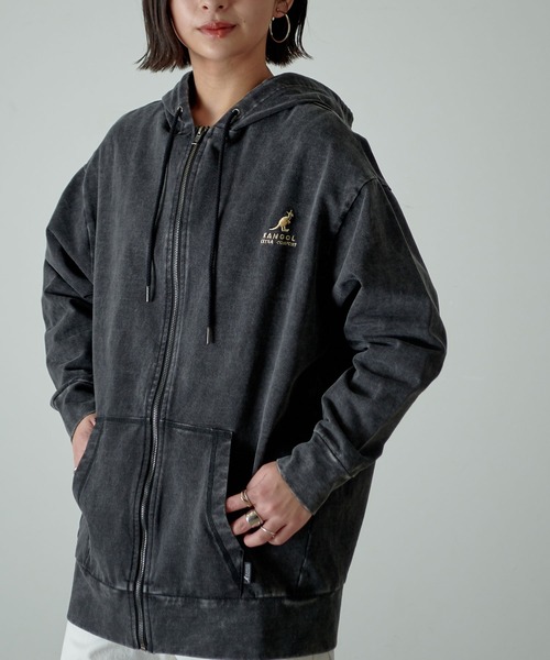 KANGOL EXTRA COMFORT(カンゴールエクストラコンフォート)の「【KANGOL EXTRA COMFORT(カンゴール エクストラコンフォート)】ビッグシルエット デニムZIPパーカー(パーカー・レディース・ブラック/サックスブルー/インディゴブルー・LL/M/L)」の22枚目の写真