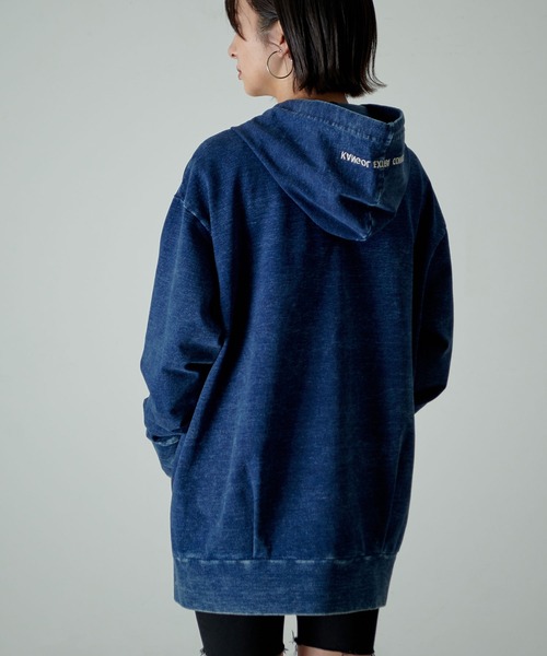 KANGOL EXTRA COMFORT(カンゴールエクストラコンフォート)の「【KANGOL EXTRA COMFORT(カンゴール エクストラコンフォート)】ビッグシルエット デニムZIPパーカー(パーカー・レディース・ブラック/サックスブルー/インディゴブルー・LL/M/L)」の16枚目の写真