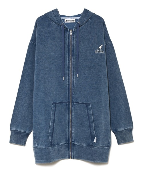 KANGOL EXTRA COMFORT(カンゴールエクストラコンフォート)の「【KANGOL EXTRA COMFORT(カンゴール エクストラコンフォート)】ビッグシルエット デニムZIPパーカー(パーカー・レディース・ブラック/サックスブルー/インディゴブルー・LL/M/L)」の6枚目の写真