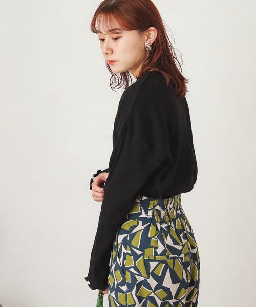 SENSE OF PLACE by URBAN RESEARCH（センスオブプレイスバイアーバンリサーチ）の「ランダムリブルーズトップ（Tシャツ/カットソー・レディース・ブラック/オフホワイト/ミント・ONE）」の17枚目の写真