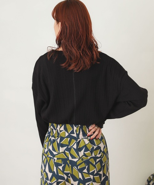 SENSE OF PLACE by URBAN RESEARCH（センスオブプレイスバイアーバンリサーチ）の「ランダムリブルーズトップ（Tシャツ/カットソー・レディース・ブラック/オフホワイト/ミント・ONE）」の11枚目の写真