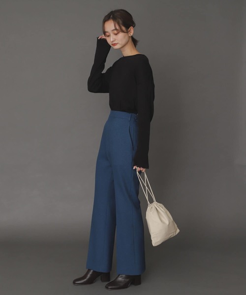 SENSE OF PLACE by URBAN RESEARCH（センスオブプレイスバイアーバンリサーチ）の「ランダムリブルーズトップ（Tシャツ/カットソー・レディース・ブラック/オフホワイト/ミント・ONE）」の19枚目の写真