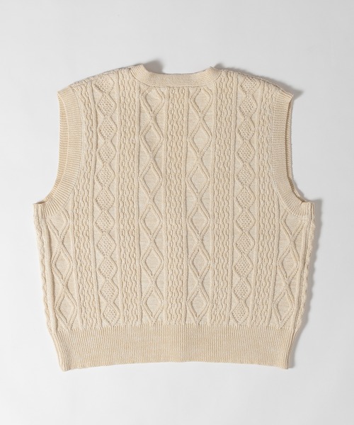 MUHET(ミュエータ)の「アソートニットベスト(ベスト・レディース・ダークグリーン/ネイビー/ピンク/オレンジ/アイボリー/キャメル・MEDIUM/X-LARGE)」の21枚目の写真