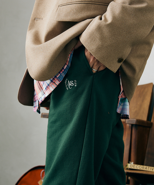 JOURNAL STANDARD relume(ジャーナルスタンダード レリューム)の「Relume Sports Wear 420g オーバーサイズ スウェットパンツ(スウェットパンツ・メンズ・ネイビー/ナチュラル/グリーン・LARGE/MEDIUM)」の3枚目の写真