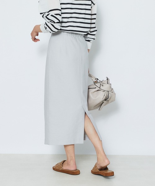 RIVE DROITE（リヴドロワ）の「スラブストレートスカート（スカート・レディース・ライトグレー/ネイビー/グリーン・38/36）」の9枚目の写真