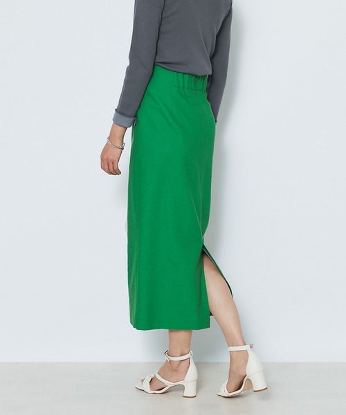 RIVE DROITE（リヴドロワ）の「スラブストレートスカート（スカート・レディース・ライトグレー/ネイビー/グリーン・38/36）」の5枚目の写真