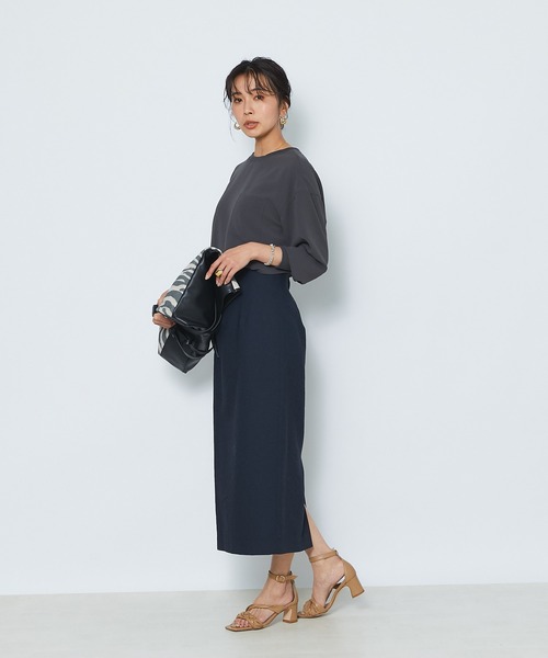 RIVE DROITE（リヴドロワ）の「スラブストレートスカート（スカート・レディース・ライトグレー/ネイビー/グリーン・38/36）」の20枚目の写真