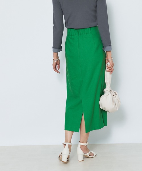 RIVE DROITE（リヴドロワ）の「スラブストレートスカート（スカート・レディース・ライトグレー/ネイビー/グリーン・38/36）」の6枚目の写真