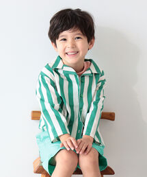 B:MING by BEAMS | B:MING by BEAMS / ストライプ オープンカラー シャツ（90~140cm）(シャツ/ブラウス)