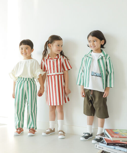 B:MING by BEAMS(ビーミングバイビームス)の「B:MING by BEAMS / ストライプ オープンカラー シャツ(90~140cm)(シャツ/ブラウス・キッズ・グリーン系その他/レッド系その他・110/130/120/140/90/100)」の17枚目の写真