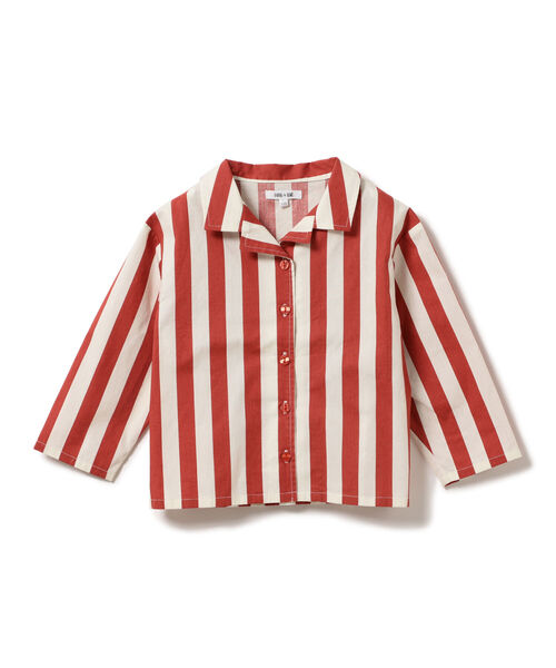B:MING by BEAMS(ビーミングバイビームス)の「B:MING by BEAMS / ストライプ オープンカラー シャツ(90~140cm)(シャツ/ブラウス・キッズ・グリーン系その他/レッド系その他・110/130/120/140/90/100)」の18枚目の写真