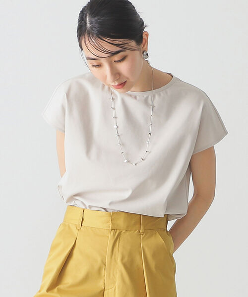 BEAMS LIGHTS(ビームスライツ)の「BEAMS LIGHTS / 強撚 フレンチスリーブ プルオーバー(Tシャツ/カットソー・レディース・ネイビー/ミント/ラベンダー/ホワイト系その他6・ONE SIZE)」の19枚目の写真