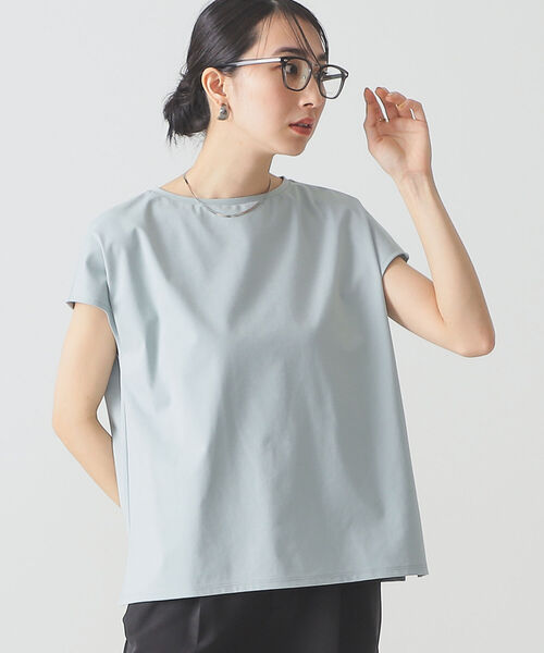 BEAMS LIGHTS(ビームスライツ)の「BEAMS LIGHTS / 強撚 フレンチスリーブ プルオーバー(Tシャツ/カットソー・レディース・ネイビー/ミント/ラベンダー/ホワイト系その他6・ONE SIZE)」の17枚目の写真