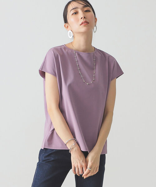 BEAMS LIGHTS(ビームスライツ)の「BEAMS LIGHTS / 強撚 フレンチスリーブ プルオーバー(Tシャツ/カットソー・レディース・ネイビー/ミント/ラベンダー/ホワイト系その他6・ONE SIZE)」の7枚目の写真