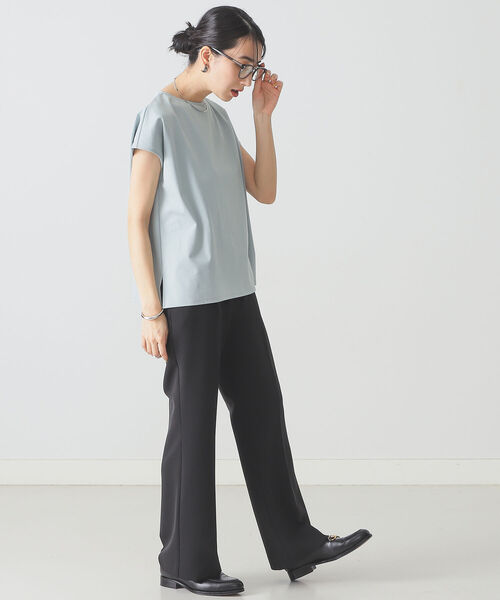 BEAMS LIGHTS(ビームスライツ)の「BEAMS LIGHTS / 強撚 フレンチスリーブ プルオーバー(Tシャツ/カットソー・レディース・ネイビー/ミント/ラベンダー/ホワイト系その他6・ONE SIZE)」の20枚目の写真